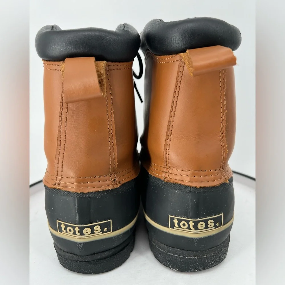 TOTES WATERPROOF DUCK BOOTS FLEECE LINED WELL MADE‎